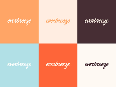 Everbreeze Logos brand identity branding color color palette design graphic design logo logosystem visual identity