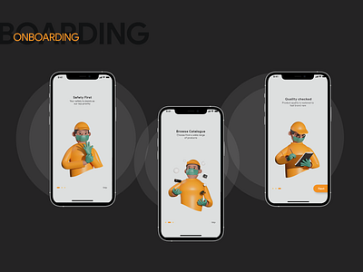 3D Onboarding 3d 3d art 3d illustration 3d modeling branding interaction interaction design interactive design ui ui design uidesign uiux