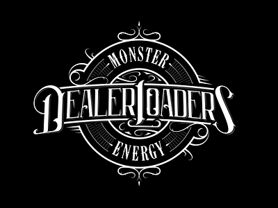Monster Energy Dealer Loaders design illustration logo monster text typography vector