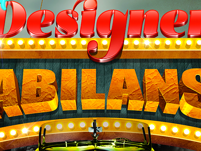 Designer KABILANSA - retro typography 3d font illustration kabilansa retro typography