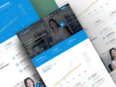 Rightfunds - landing page variation blue flatdesign kabilansa landingpage rightfunds ui