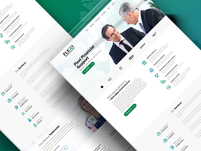 Flexi Financial Solutions branding financial flatdesign flexi green kabilansa professional websitedesign