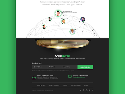 LaborCryptoTM blockchain coin form laborcrypto landingpage website