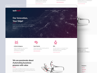 techintelli landing page