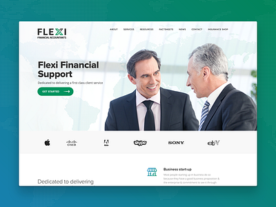 Flexi Financial Solutions branding design flatdesign flexi kabilansa landingpage ui website