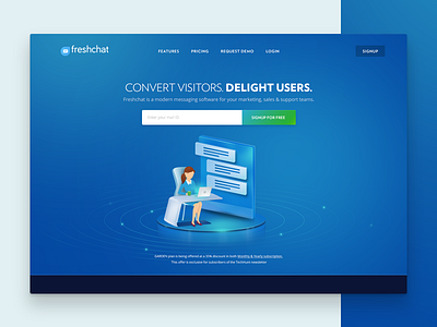 Freshchat - landing page