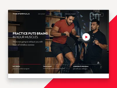 the formula branding contemporary design fitness flatdesign gym kabilansa landingpage morden theformula ui website workout