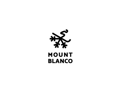 DLC: Mount Blanco bold logo branding dailylogochallenge design icon logo logo design logo designer logodesign mountain ski logo ski logo skiing logo snow logo typography vector