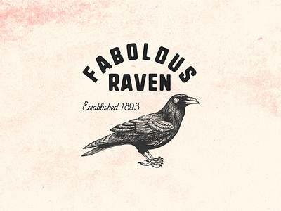 Fabolous Raven animal logo crosshatching design illustration linocut logo raven rawtype retro retro design retro logo vector
