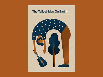 The Tallest Man on Earth Poster alternative design gig poster illustration indie music music art music poster retro vector