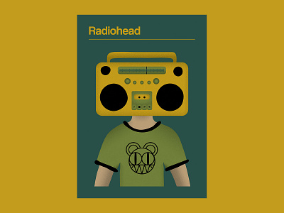 Radiohead Poster design gig poster illustration limited color music poster poster art poster design radiohead vector