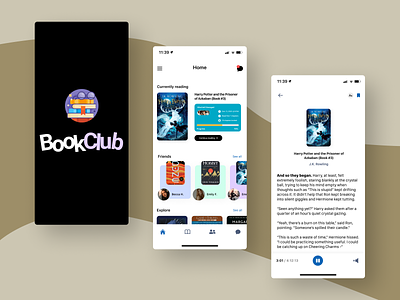 BookClub Mobile App books mobile reading ux