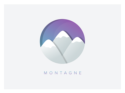 Montagne - Logo Concept circle concept flat design logo typography