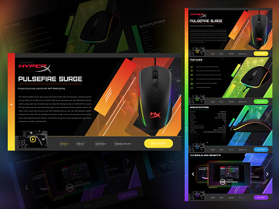 Gaming Mouse Landing Page design gaming ui web design