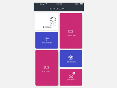 Bona Suites Cracow app design