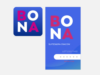 Bona Suites Cracow welcome screen app app concept app design ux design