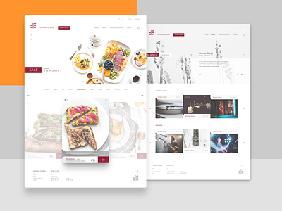 Vegan restaurant branding design flat minimal typography ui ux vector web website