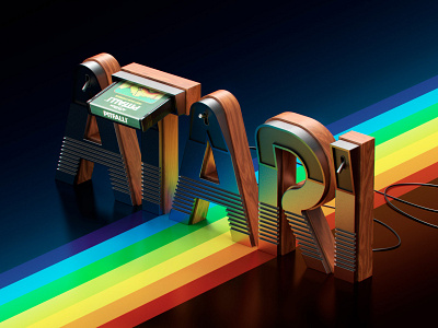ATARI 2020 <3 3D Type 3d atari console game keyshot maya type