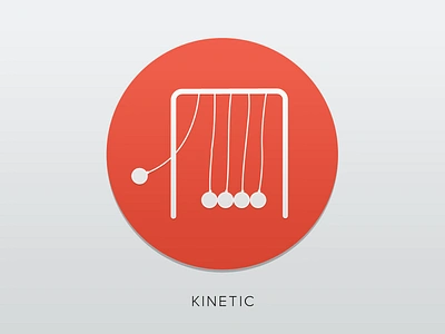 Kinetic v2 energy icon kinetic newtons cradle