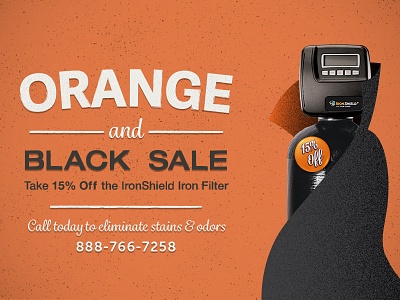 Orange and Black Sale banner fall filter halloween promotion sale texture water treatment