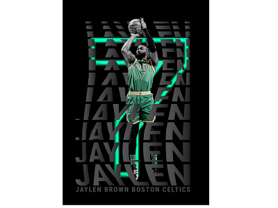 Jaylen Brown basketball design graphic design illustration logo photoshop sport typography