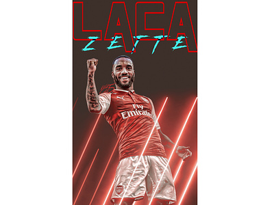 Lacazette arsenal branding design football football kit graphic design lacazette magzine photoshop sport typography