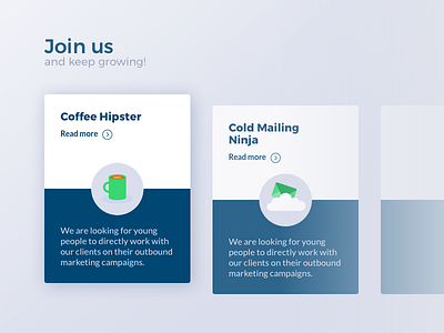 Join us — career cards