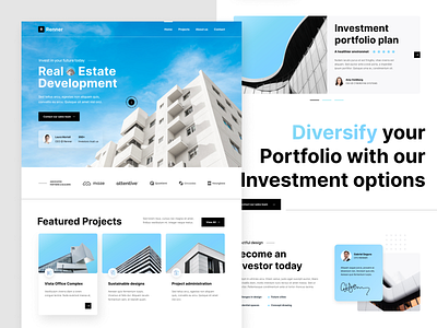 Real Estate investment web exploration architecture design figma investments ui web web design
