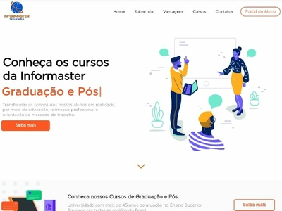 Web site - Informaster animation branding brasil courses design digital flat icon identity illustration illustrator logo popup typography ui ux web web design website wordpress