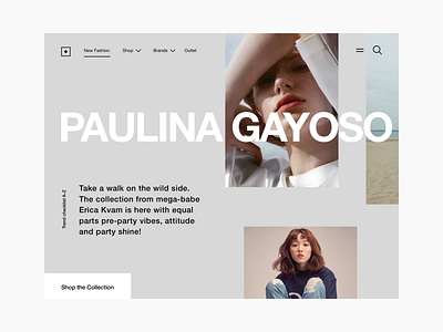 Women's Fashion E-commerce Website clean design flat identity minimal typography ui ux web website