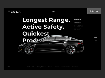 Tesla Motors Website black cars clean electric furture minimal ui ux website