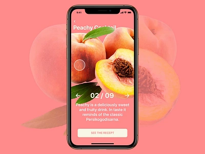 Peachy aftereffects app clean ios iphonex minimal peachy ui ux