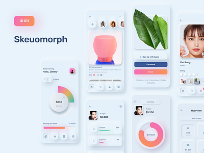 Skeuomorph Ui Kit (Sketch & Figma)