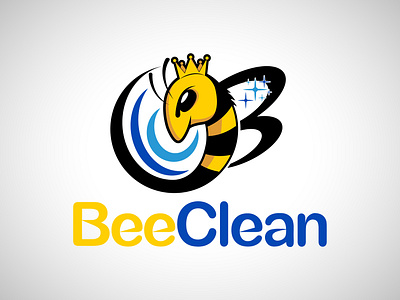 Bee Clean Logo car wash car washing logo