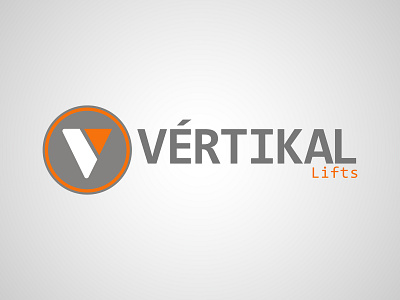 Vertikal elevator lift logo vertical