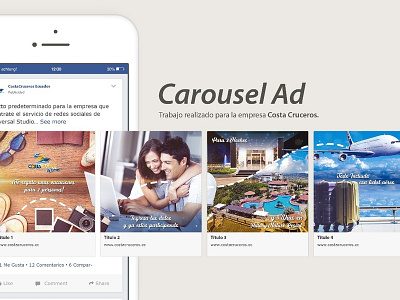 Carousel Ad CostaCruceros carousel facebook ad travel travel agency