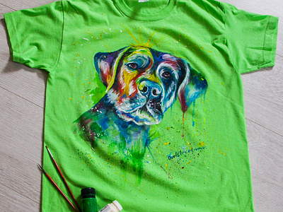 hand-painted T-shirt, dog Cane Corso