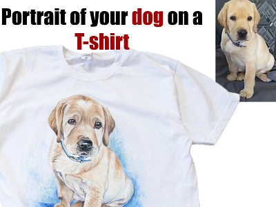 portrait of your dog on a T-shirt