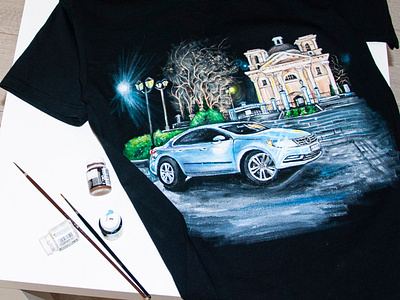 hand-painted T-shirt, customization, drawing with photo