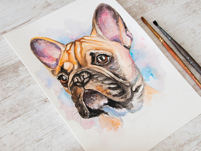 Portrait of a dog, watercolor portrait of a dog, portrait custom portrait dog paint painting pet portrait portrait watercolor portrait