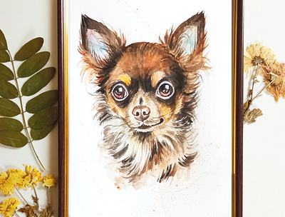 Custom watercolor pet portrait, memorial portrait, pet loss gift art dog painting pet pet loss pet portrait portrait watercolor
