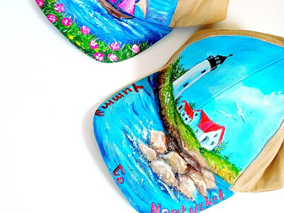 cap, hand painted, Nantucket Island