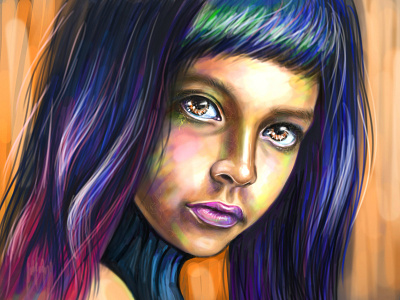 digital drawing, portrait art character design digital drawing fantasy girl illustration portrait