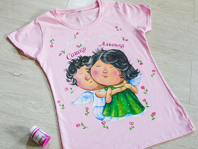 Hand-painted clothing, t-shirt apparel art design drawing fashion hand painted handmade illustration love paint painting style wear