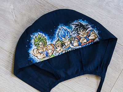 Hand-painted hat for a doctor apparel design drawing fantasy fashion hand painted handmade hat illustration paint painting picture style wear