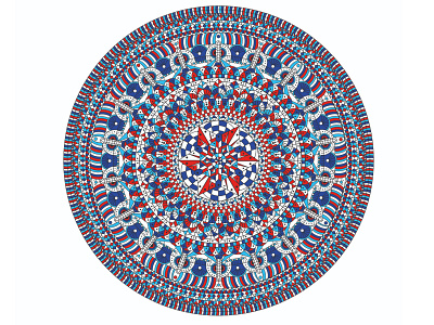Mandala design flat illustration