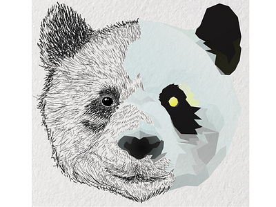 Panda design flat illustration