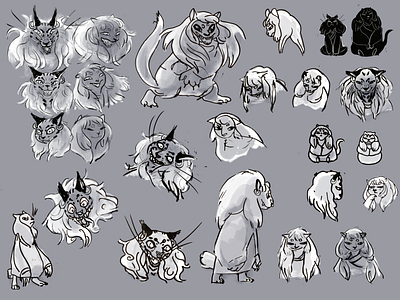 Character Sheet - Cat Monsters character character concept characters design creature creaturedesign