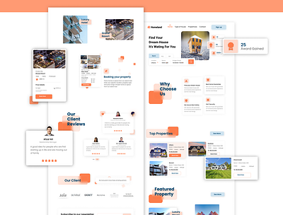 REAL ESTATE Landing Page agency app business dribbble education fashion figma furniture landing page minimal mobile ui photoshop real estate research shopping user experience user interface web design web ui xd