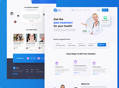 Medical Landing Page 3d agency apps design branding business figma furniture graphic design illustration landing page medical motion graphics photoshop ui uiux use experience user interface ux web template website design